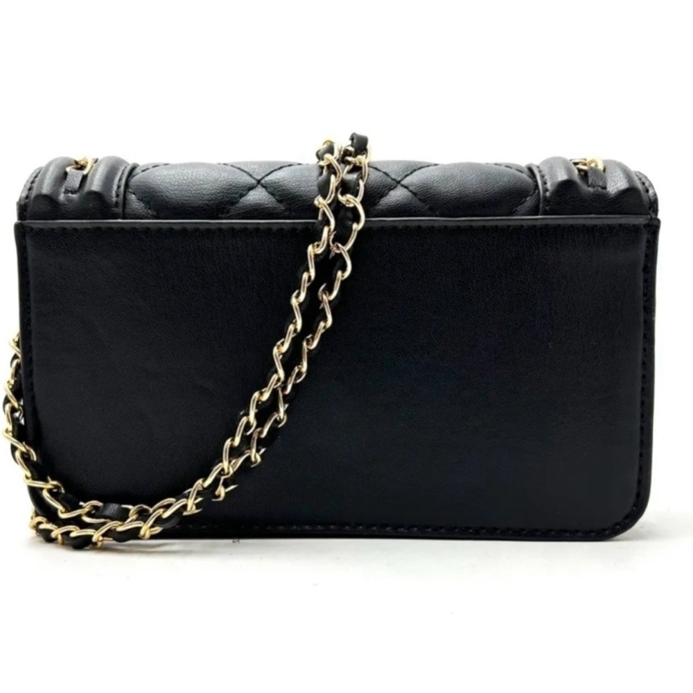 Valentino Orlandi Black Vegan Leather Crossbody with Gold Hardware - Picture 3 of 11